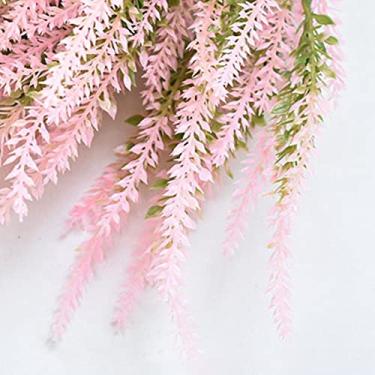 Imagem de Naroote Flores de Lavanda Artificiais de Plástico Durável, Planta de Lavanda Falsa Realista Brilhante para Jardim de Passarela, 10 Peças para Feriado de Aniversário (Rosa)