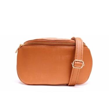 Imagem de Bolsa Pochete Caramelo Feminina Estilosa com Alça Ajustável – Bolsa Transversal Versátil e Sofisticada, Design Moderno e Minimalista para Looks Elegantes
