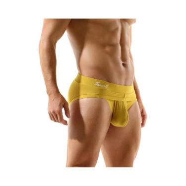 Imagem de Cuecas Boxer Masculinas Slim Fit Respiráveis De Cor Sólida Com Alta El