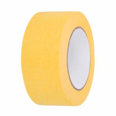 Imagem de HARFINGTON Fita adesiva colorida de 5 cm x 54,6 jardas, papel crepe universal, fita adesiva colorida para pintura artística, faça você mesmo, selagem de etiquetagem artesanal, amarela
