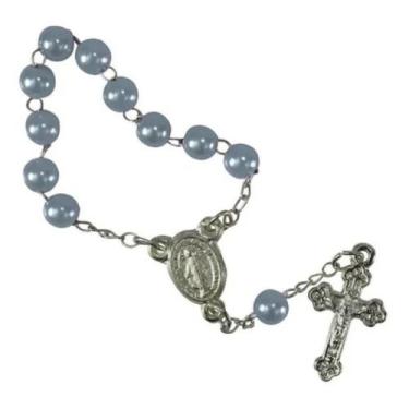 Imagem de 100 Mini Terços para Lembrancinha - SJO Artigos Religiosos, Azul