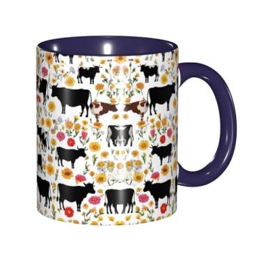 Imagem de Zeraoke Cattle Farm Sanctuary Print Canecas de café criativas, personalizadas, presente para família, tamanho de 325 ml, unissex