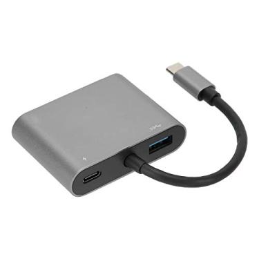 Imagem de SUNGOOYUE Hub Tipo C 4 Em 1, Adaptador Multiporta Prateado de Liga de Alumínio Com 4K, VGA, USB, Suporte para Carregamento PD, Compatível Com Plug and Play