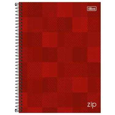 Imagem de Caderno Espiral Capa Dura Universitário 1 Matéria 80 Folhas Zip Tilibra Vermelho