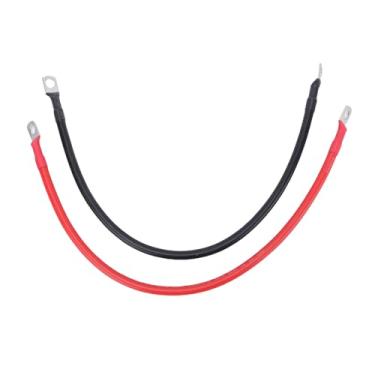 Imagem de Asixxsix Cabo Inversor de Bateria de 6 AWG, Fio de Cobre Puro Vermelho e Preto de 12 Polegadas Com Terminais de Cobre Estanhado de 0,31 Polegadas, para Inversor Solar de Energia
