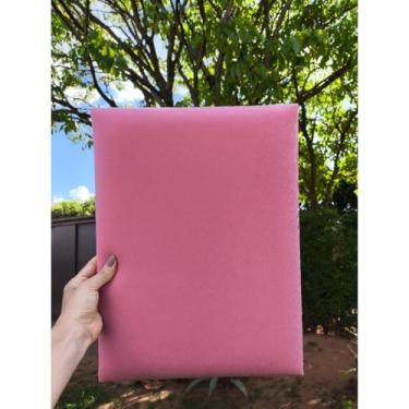 Imagem de Cabeceira Modular Estofada para Cama – Kit com 6, 8 ou 10 Módulos | Design Moderno, Conforto e Facilidade de Instalação | Ideal para Solteiro, Casal, Queen e King Size(Rosa - Suede,10)