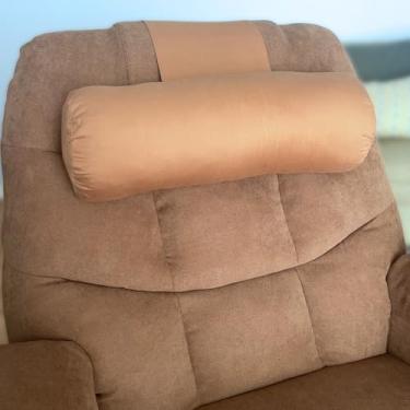 Imagem de EOT Wellness Almofada reclinável para suporte lombar, pescoço e cervical, dormir, sofá, cadeira de escritório, apoio de cabeça, pesado, sem necessidade de velcro (marrom)