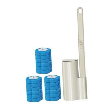 Imagem de SiaBiced Escovas de Vaso Sanitário de Reposição, Acessórios para Vaso Sanitário, Kit de Limpeza Sem Furadeira, Escovas de Limpeza para Uso Doméstico, Azul, Tamanho real