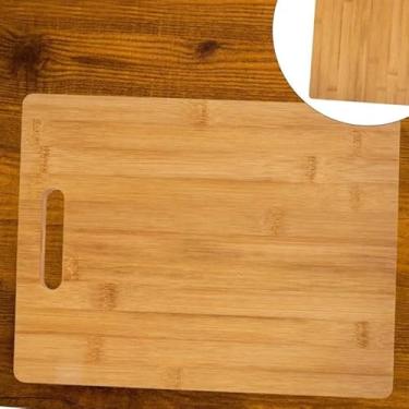 Imagem de Kit 2 Tábua Corte Bambu 28x18cm com Canaleta e Encaixe - Multiuso Churrasco Legumes Ecológica