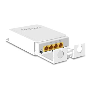Imagem de Extensor Gigabit PoE de 4 portas, repetidor PoE de entrada e 3 saídas com 1000 Mbps, à prova d'água IEEE802.3af/at
