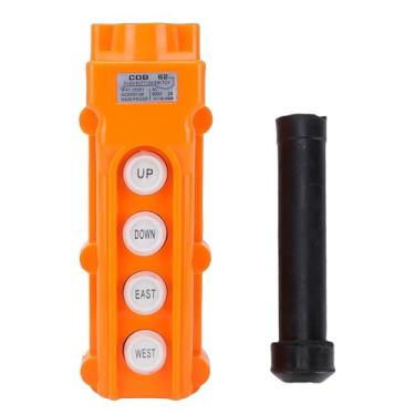 Imagem de Fafeicy Interruptor de Controle de Guindaste, de Botão Confiável, Interruptor de Talha de 4 Botões Com Design à Prova de Intempéries para Uso Industrial, Ideal para Operações de Talha