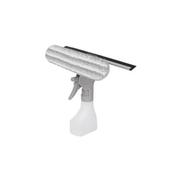 Imagem de Rodo Limpa Vidro com Recipiente Integrado, 250ml, PP/PET/Microfibra/Alumínio/Borracha, 25x8x4.5cm, Cor Sortida