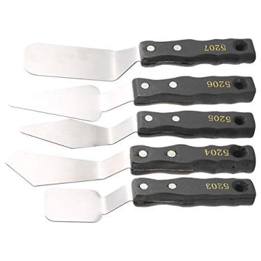 Imagem de Alomejor Faca de Paleta para óleo, Tinta Acrílica, Facas de Paleta de Aço Inoxidável para Decoração de Bolo, Mistura de Tinta, Mancha, Espátula de Arte