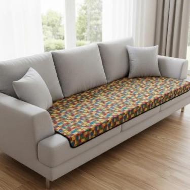 Imagem de Conjunto - 2 Capas Protetora para Assento Sofás de 2 e 3 Lugares - Com lona Impermeável (Lego)