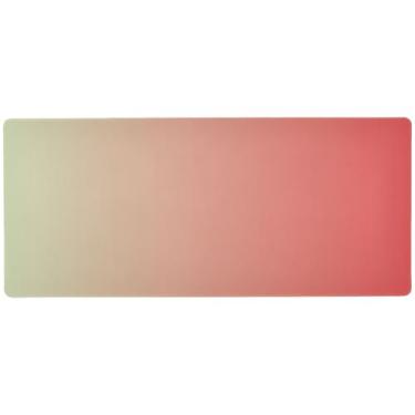 Imagem de Mouse pad gradiente rosa suave, mouse pad grande para jogos, 80 x 30 cm, superfície durável para movimentos precisos do mouse, base antiderrapante