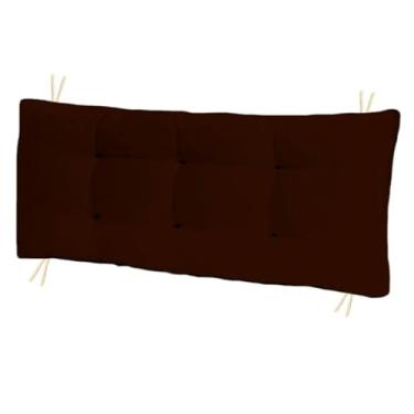 Imagem de Almofada Futon Grande 110x35 cm Estampada para Banco e Cadeira Almofada Decorativa Moderna para Sala Varanda e Jardim (liso marrom)