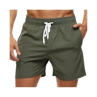 Imagem de Shorts De Surf E Natação Masculinos De Secagem Rápida Com Cintura Elás