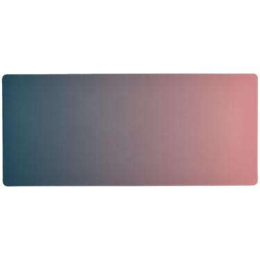 Imagem de Mouse pad gradiente rosa azul com controle de precisão, tamanho de mesa, 80 x 30 cm, mouse pad para laptop