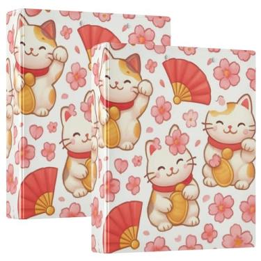 Imagem de Fichários fofos de flores rosas de 3 cm com 3 anéis para guardar 200 folhas, pastas fofas para portfólio redondo, 31,5 x 27 x 6 cm, 1 pacote