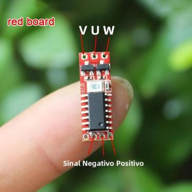 Imagem de Placa Controladora De Motor BLDC Mini 1S-2S DC 3.7V-7.4V 4A Regulador 