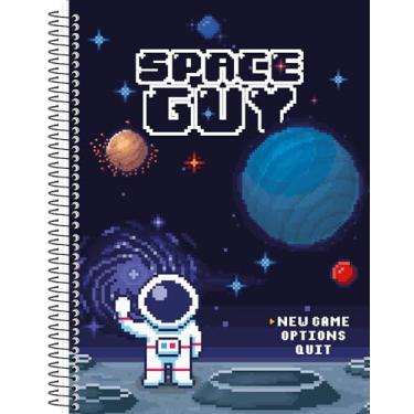 Imagem de Caderno Universitário Animativa, 1 Matéria, Capa Dura, Pixel Kraft, 80 Folhas, Pacote com 4