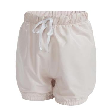 Imagem de Calças de plástico para adultos, capas de fraldas impermeáveis para incontinência, roupa íntima à prova de vazamento para mulheres e homens, calcinhas protetoras laváveis reutilizáveis (bege, 4GG)