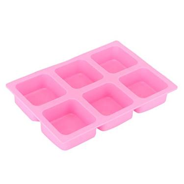 Imagem de Domary Molde de Sabão de Bolo Silicone Ferramenta DIY, Molde Quadrado 6 Grades para Assar Sabão, Utensílios Cozinha, Flexível e Fácil Usar, Ideal para Fornos, Máquinas