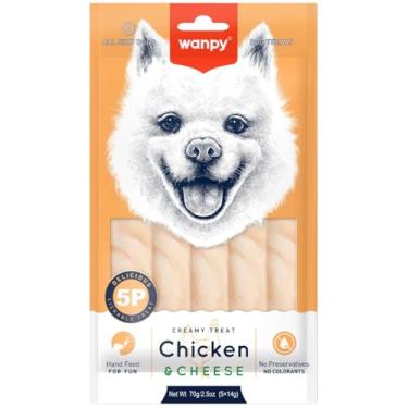 Imagem de Petisco para Cães Wanpy Creamy sabor Frango e Queijo 70g