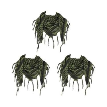 Imagem de Lenço Tático Unissex Keffiyeh Shemagh Para Proteção De Cabeça E Pescoç