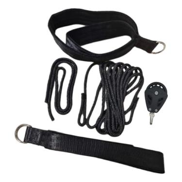 Imagem de Colaxi Cordas de tração para Pilates Reformer, 5,2 m x 1 m, com alça dupla para puxar para baixo, substituindo a polia para treinamento de força, Style B