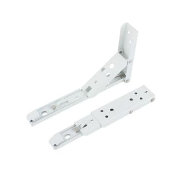 Imagem de Kit Suportes Mão Francesa Retrátil Dobrável Cantoneiras Mesa Balcão(Branco 2 PC,35CM)
