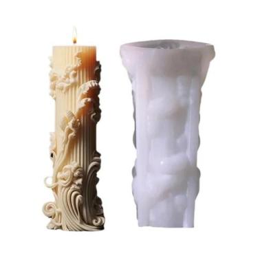 Imagem de Molde De Silicone Cilíndrico Minimalista Europeu Para Velas De Aromate