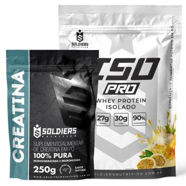 Imagem de Kit: Whey Protein Isolado ISO PRO 1kg + Creatina Monohidratada 250g - Soldiers Nutrition-Unissex
