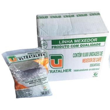 Imagem de 10.000 Mexedor Misturador De Café Cristal Ultratalher  1Cx 