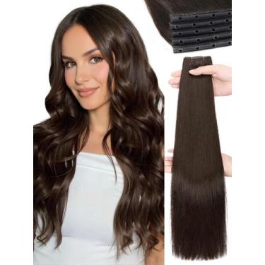Imagem de Extensiones de Cabello WIGNEE 18" 100% Remy Marrón con Micro Cuentas