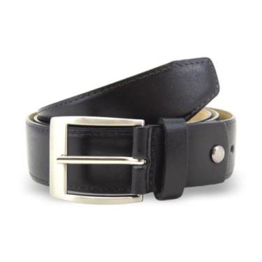 Imagem de Cinto social masculino ajustável couro fivela metal preto - Casualstoc