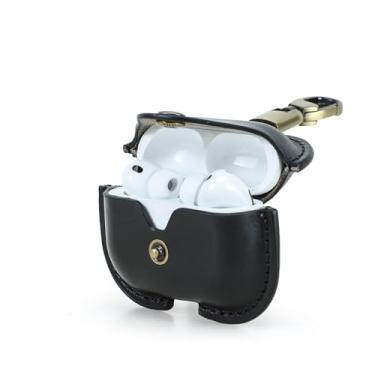 Imagem de Hiram Capa de couro de substituição para Airpods Pro 3 2025, capa de viagem portátil de couro curtido vegetal compatível com Airpods Pro 3, capas de fone de ouvido de substituição para AirPods Pro 3