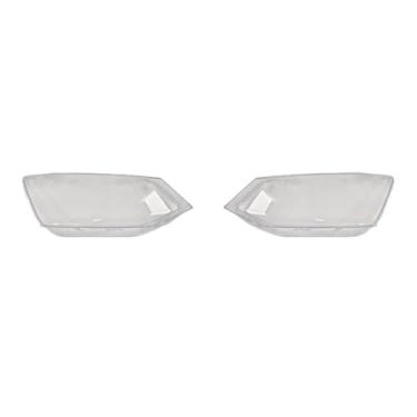Imagem de Compatível com skoda fabia 2015 2016 2017 carro transparente abajur escudo da lâmpada frente farol máscara capa cabeça luz lampcover(A Pair)