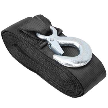 Imagem de Asixxsix Cinta de reboque para guincho, 5 cm x 6 m de comprimento, resistente, em poliéster de alta resistência, com gancho de segurança, ferramenta para amarração de veículos.