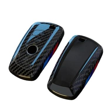 Imagem de Capa De Chave De Carro De Fibra De Carbono, Chaveiro Compatível Com BMW F20 F30 G20 F31 F34 F10 G30 F11 X3 F25 X4 I3 M3 M4 1 3 5 Series Acessórios(B-carbon fiber)