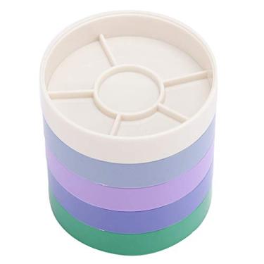 Imagem de SIWOTED 5 camadas de plástico redondo para peças de relógio, caixa de armazenamento de parafusos, recipiente de suporte de ferramentas de relógio