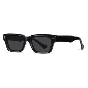 Imagem de HPIRME Armação de óculos polarizada em acetato feita à mão, elegante (C1)