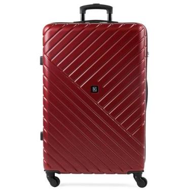 Imagem de Mala Média 23 kg ABS 4 Rodas Detroit Vermelha - Bagaggio, M, Vermelho