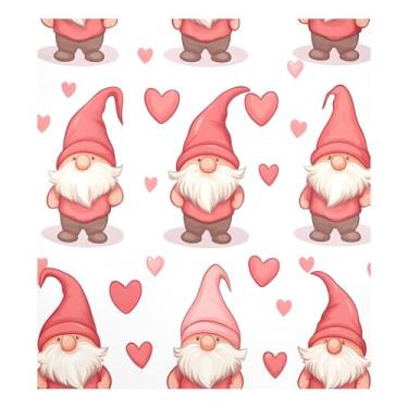 Imagem de Qilmy Capa de ímã de máquina de lavar louça de gnomo fofo dia dos namorados 58 x 66 cm capas decorativas de geladeira para porta frontal adesivo de folha magnética máquina de lavar louça painel