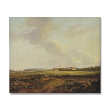 Imagem de NHLDZYH J.C. Dahl Reprodução de arte famosa, arte em tela de paisagem romântica nórdica, decoração de parede elegante para sala de estar e escritório. (paisagem 1). 70 x 84 cm - 27,5 x 33,1 pol