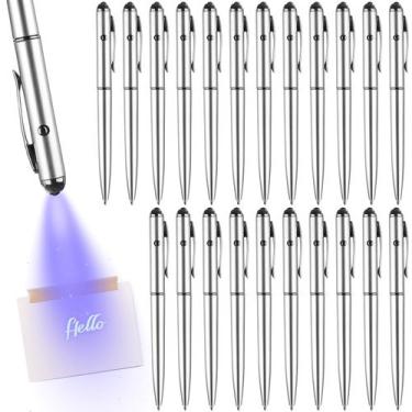 Imagem de Caneta de tinta invisível Haomian 30 unidades com luz UV e recargas