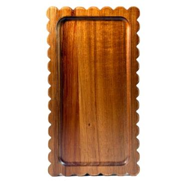 Imagem de Pequenas bandejas de madeira de acácia, mini travessas de madeira, bandeja de madeira dispensadora, placas de balcão de madeira, bandejas organizadoras de bancada de banheiro, bandeja de cafeteria