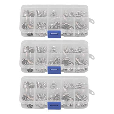 Imagem de SIWOTED 3 Caixas 150pcs Broche Botões Preto Rosa Forma Sewless Camisa Feminina Cardigan Suéter Broche Decorativo Destacável Pinos