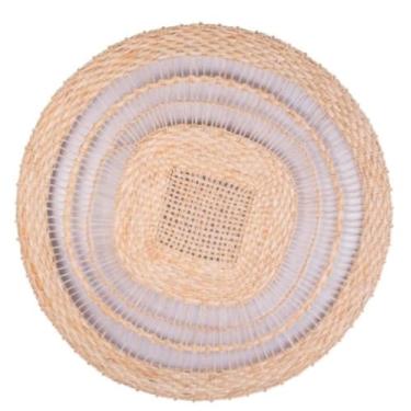 Imagem de Tapete Em Palha Natural Com 90cm Decoração Sala Rustico