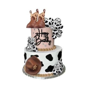 Imagem de Decorações De Bolo Com Tema De Cowboy Chapéu De Festa De Aniversário O